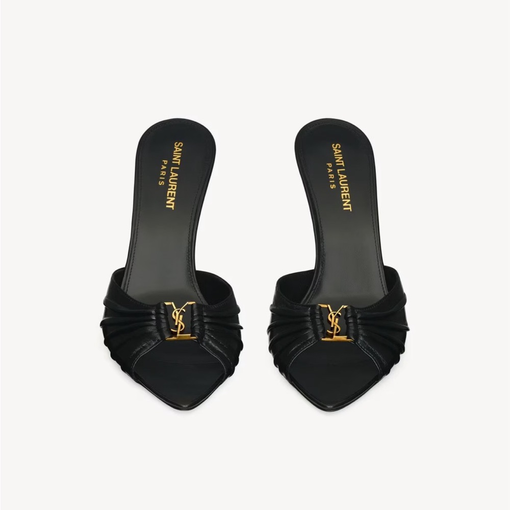Saint Laurent Babylone mules in smooth Leather